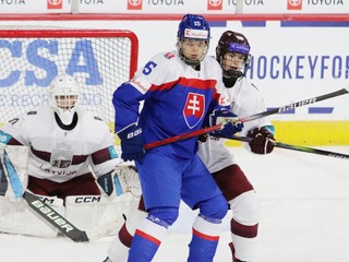 Andreas Straka v zápase Slovensko - Lotyšsko na MS 18.