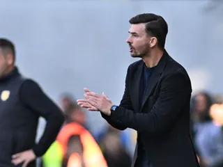 Tréner Michal Gašparík v zápase DAC Dunajská Streda - FC Spartak Trnava v 9. kole skupiny o titul v Niké lige.
