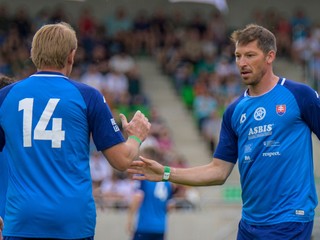 Ľubomír Luhový a Filip Hološko (obaja Internacionáli Slovenska).