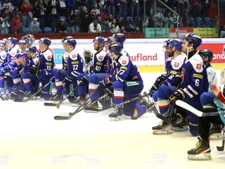 Slovenskí hokejisti v príprave na MS v hokeji 2025.