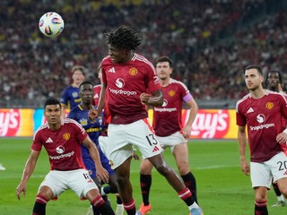 Futbalisti Manchester United počas turné v Ázii.