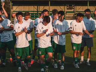 Pozápasová ďakovačka futbalistov Tvrdošoviec.