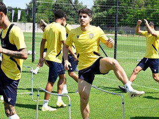 Ammar Ramadan počas tréningu v rámci letnej prípravy tímu FC DAC 1904 Dunajská Streda.