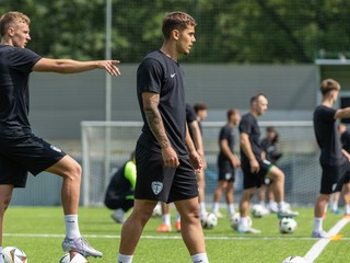 Futbalisti MŠK Žilina počas prvého tréningu, ktorým odštartovali letnú prípravu.