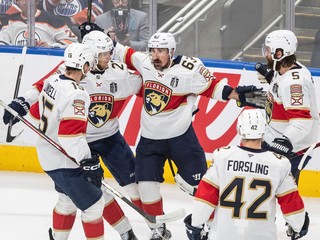Brad Marchand (63) oslavuje gól do siete Edmontonu.