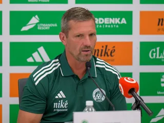 Hlavný tréner Jaroslav Hynek počas tlačovej konferencie FC Tatrana Prešov pred štartom nového ročníka Niké ligy.