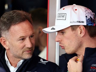 Christian Horner a Max Verstappen.