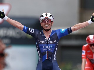 David Gaudu vyhráva tretiu etapu na pretekoch Vuelta a Espana 2025.