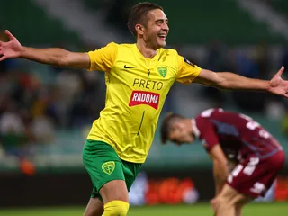 Na snímke uprostred Michal Faško (Žilina) sa raduje z gólu v zápase futbalovej Niké ligy.