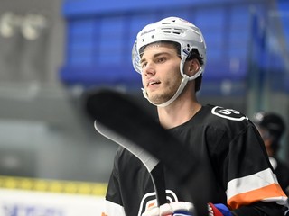 Hráč Montrealu Canadiens Juraj Slafkovský na tréningu hokejistov HC Košice.