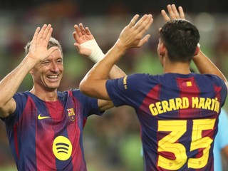 Robert Lewandowski a Gerard Martin