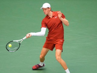 Taliansky tenista Jannik Sinner v 1. kole US Open.