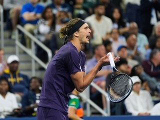 Alexander Zverev počas 3. kola na US Open 2025.