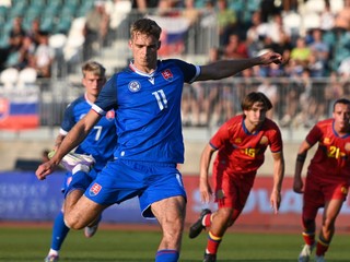 Adam Griger počas kvalifikačného zápasu.