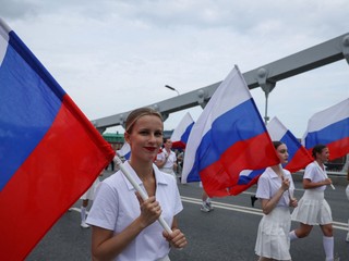 Ruské vlajky (Ilustračná fotografia).