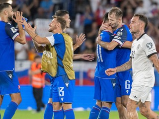 Radosť slovenských futbalistov.