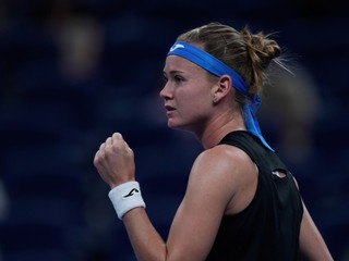 Marie Bouzková na turnaji WTA 1000 v čínskom Wu-chane.