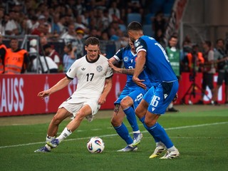 Momentka zo zápasu Slovensko - Nemecko (Kvalifikácia MS 2026)