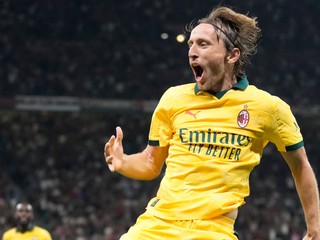 Luka Modrič oslavuje gól