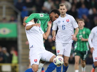 Fotka zo zápasu Severné Írsko - Slovensko.