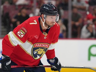 Obranca Dmitrij Kulikov v drese Floridy Panthers.