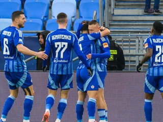 Na snímke hráči Slovana.