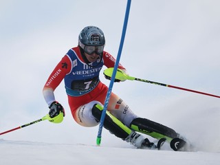 Švajčiarka Wendy Holdenerová počas slalomu v Levi.