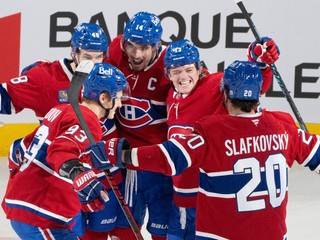Gólová radosť hráčov Montrealu. 