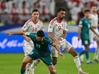 Momentka zo zápasu SAE - Irak v zápase kvalifikácie MS 2026.