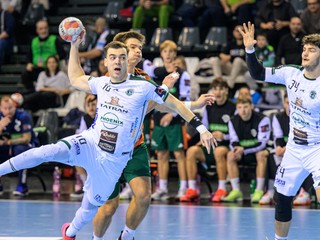 Fotka zo zápasu Tatran Prešov - Hannover-Burgdorf.