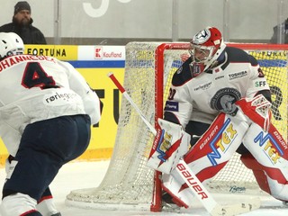 Na snímke brankár Nórska Tobias Normann počas zápasu Vianočného Kaufland Cupu.