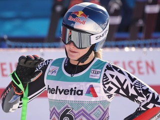 Novozélanďanka Alice Robinsonová po super-G v St. Moritzi.