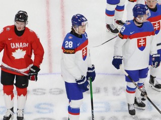 Fotka zo zápasu Slovensko - Kanada na MS v hokeji hráčov do 20 rokov 2026.