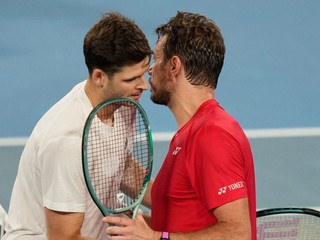 Hubert Hurkacz a Stan Wawrinka počas United Cup 2026.