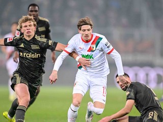 Momentka zo zápasu Augsburg - Union Berlín.