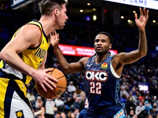 Momentka zo zápasu Oklahoma - Indiana