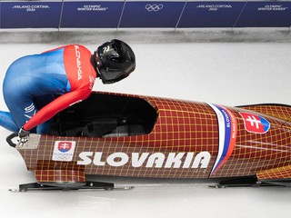 Slovenská bobistka Viktória Čerňanská na štarte 3. jazdy v súťaži monobobov na ZOH 2026.