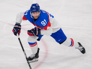 Na snímke Matúš Sukeľ (Slovensko) počas zápasu na ZOH.