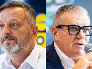 Dvaja hlavní ašpiranti na pozíciu šéfa Slovenského futbalového zväzu - Peter Palenčík a Ján Kováčik.