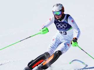 Petra Vlhová počas 1. kola slalomu žien na ZOH 2026.