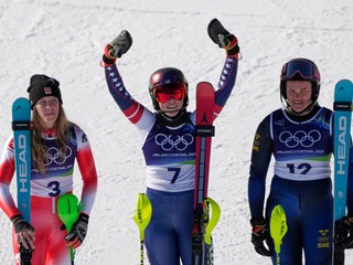 Mikaela Shiffrinová sa raduje z víťazstva v slalome