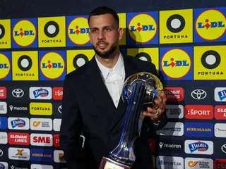 Na snímke slovenský futbalový reprezentant Dávid Hancko. 