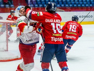 Momentka zo zápasu Zvolen - Liptovský Mikuláš.