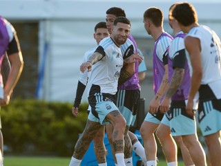 Argentína počas tréningu. 