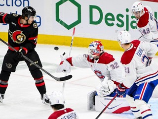 Momentka zo zápasu Montreal Canadiens - Ottawa Senators. 