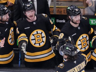 Radosť hráčov Bostonu Bruins.