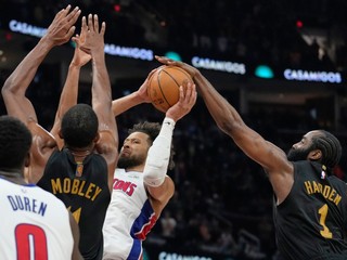 Momentka zo zápasu Cleveland - Detroit.