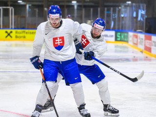 Zľava Jakub Meliško, Aurel Nauš (obaja Slovensko) počas tréningu