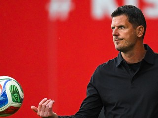 Slovenský futbalový tréner Balázs Borbély.