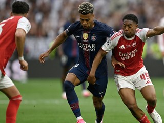 Fotka zo zápasu PSG - Arsenal v Lige majstrov.